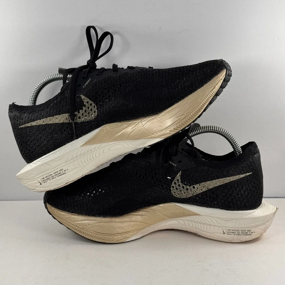 Nike Vaporfly 3 Black Metallic‎ Gold Running Shoes DV4129-001 Mens 7.5